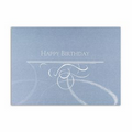 Swirls of Happiness Birthday Card - Silver Lined White Envelope